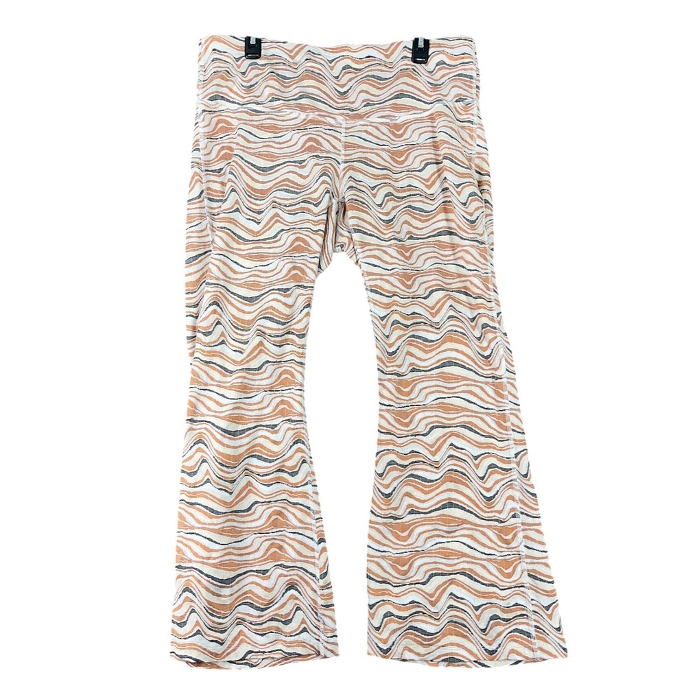 NIKE Yoga Flare Pant Printed Dri Fit Leggings Wave‎ XL Women Boho Athleisure